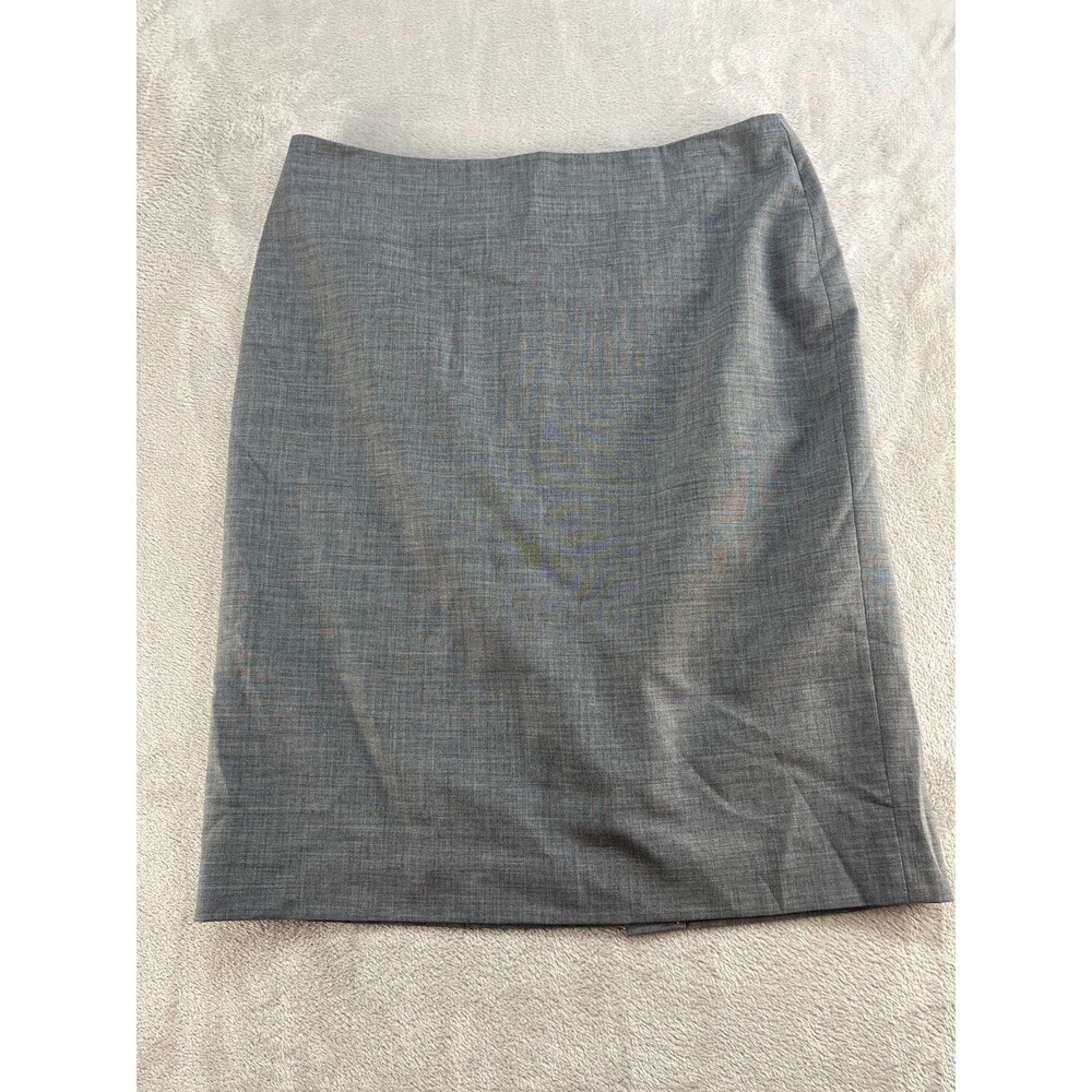 Talbots Skirt Womans 8 Wool Blend Lined Gray Midi career work